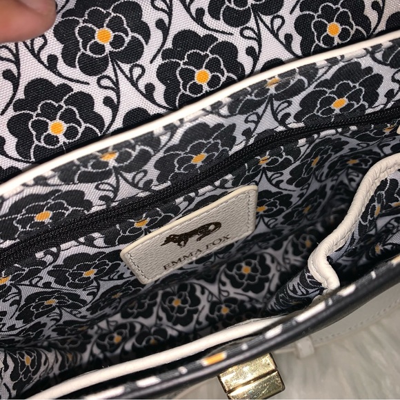 Emma Fox Black/Bone Leather Crossbody - Picture 10 of 16